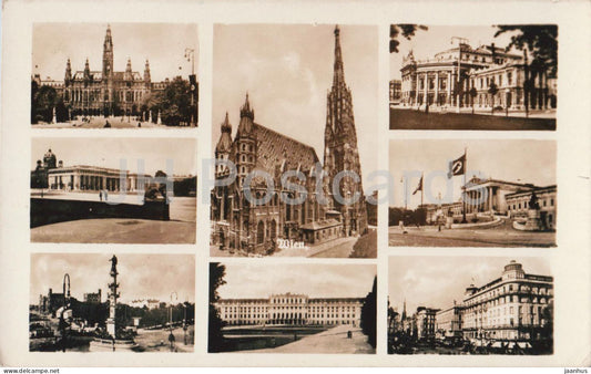Wien - Vienna - multiview - old postcard - Austria - unused - JH Postcards