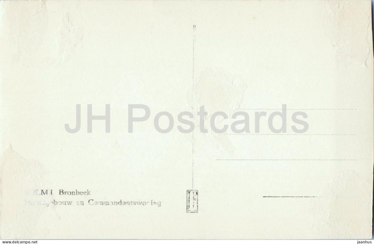 K.K.M.I. Bronbeek Hoofdgebouw en Commandantswoning - Main Building - old postcard - Netherlands - unused