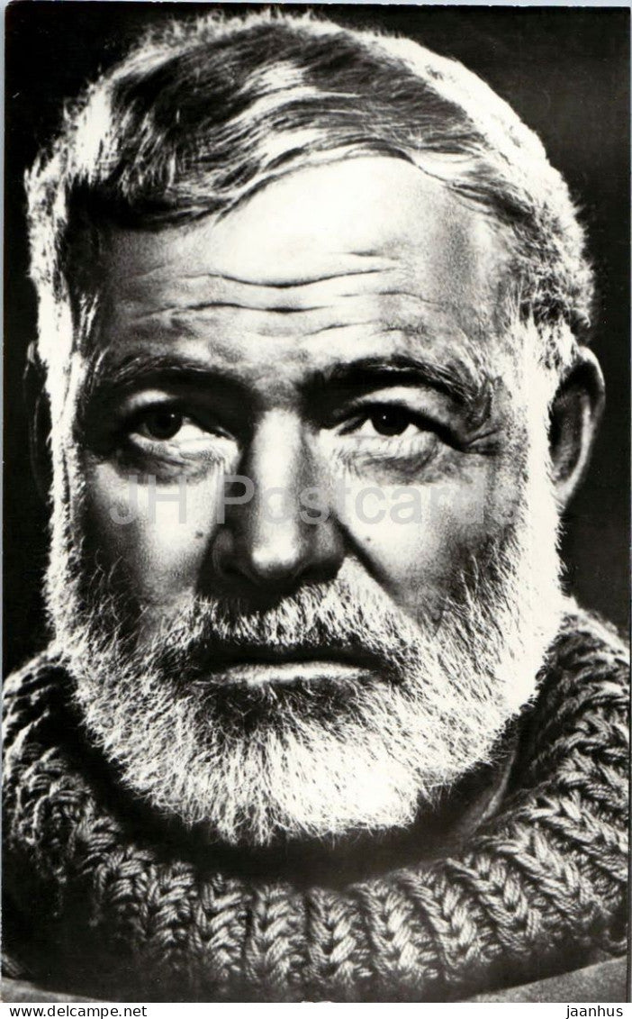 Ernest Hemingway - American writer portrait - literature - 1979 - Russia - USSR - unused - JH Postcards