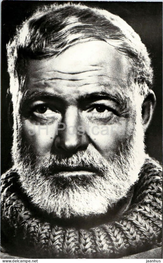 Ernest Hemingway - American writer portrait - literature - 1979 - Russia - USSR - unused - JH Postcards