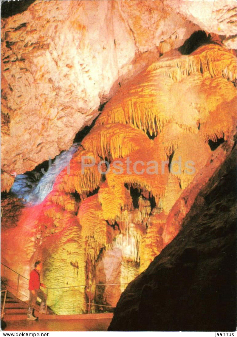 Demanovska Jaskyna Slobody - Kamenny vodopad - Stone Cascade cave stalactites - Czech Republic - Czechoslovakia - unused - JH Postcards
