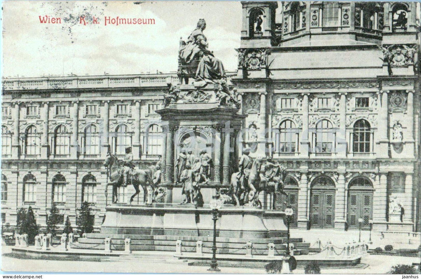 Wien - Vienna - K. k. Hofmuseum - architecture - Maria Theresa monument - museum - old postcard - 1907 - Austria - used - JH Postcards