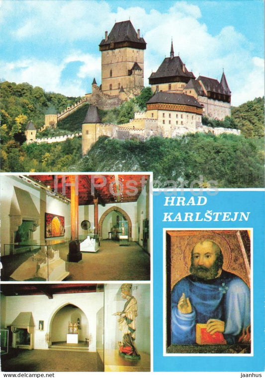 Hrad Karlstejn - narodni kulturni pamatka - Karlstejn Castle - multiview - Czech Republic - Czechoslovakia - unused - JH Postcards