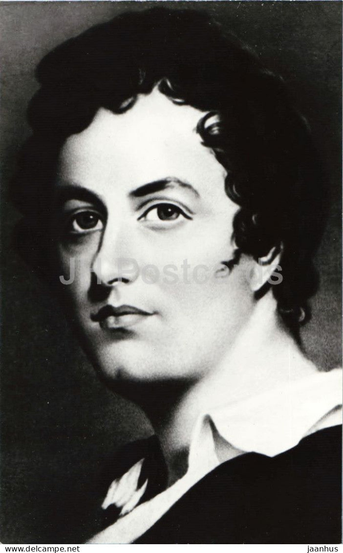 Lord Byron - British poet portrait - literature - 1979 - Russia - USSR - unused - JH Postcards