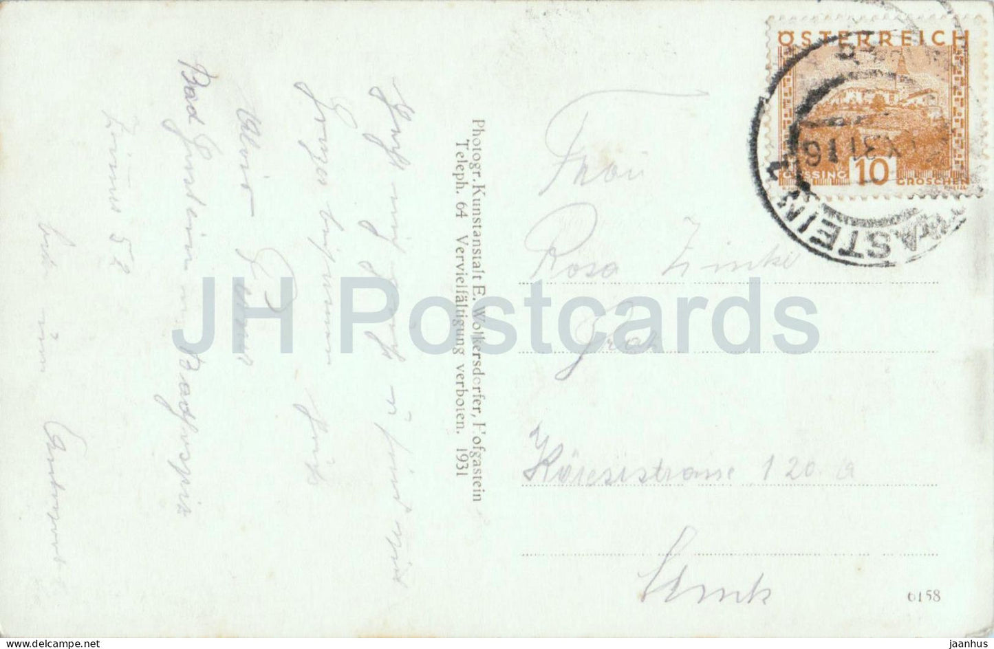 Bad Gastein - Kurort mit Hotels - 191 - old postcard - 1931 - Austria - used
