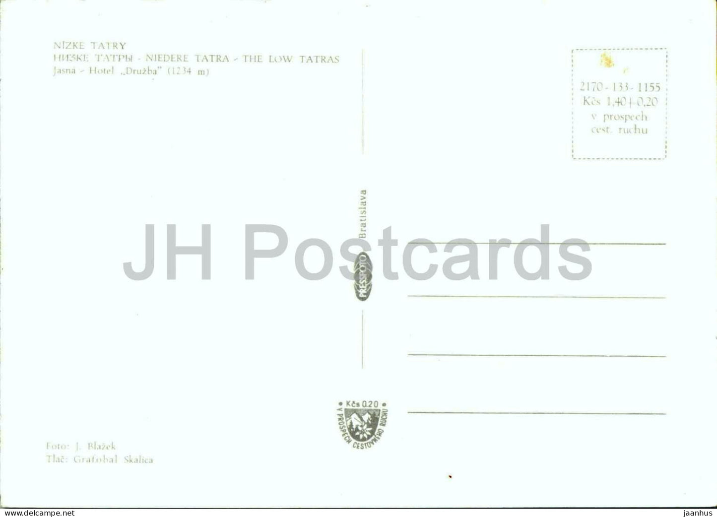 Nizke Tatra - Jasna - Hôtel Druzba - Basses Tatras - vues multiples - Slovaquie - Tchécoslovaquie - neuf