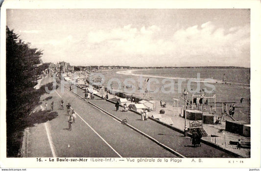 La Baule-sur-Mer - Vue generale de la Plage - General View of the Beach - 16 - old postcard - France - unused - JH Postcards
