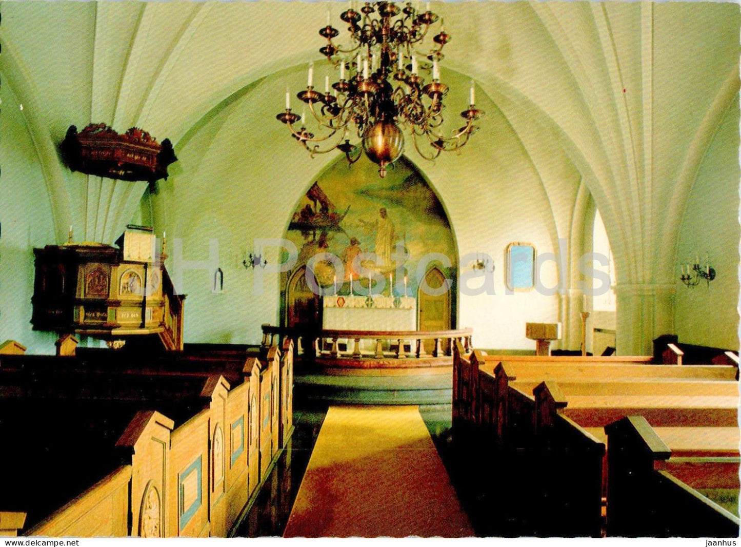Interior Molle Kapell - chapel - 12263 - Sweden - unused - JH Postcards