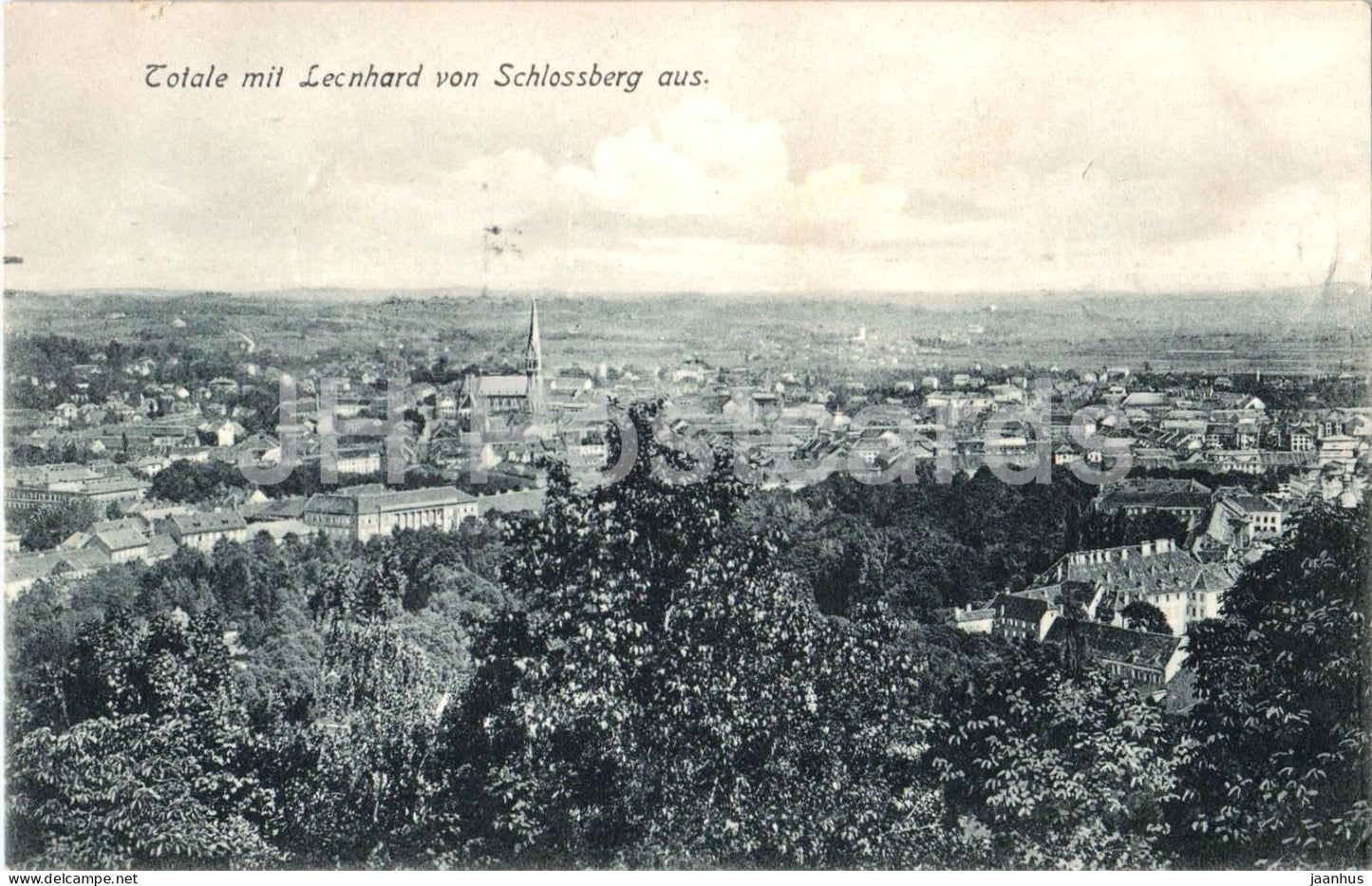 Graz - Totale mit Lechnhard von Schlossberg aus - city - view - panorama - 0191 - 1907 - Austria - used - JH Postcards