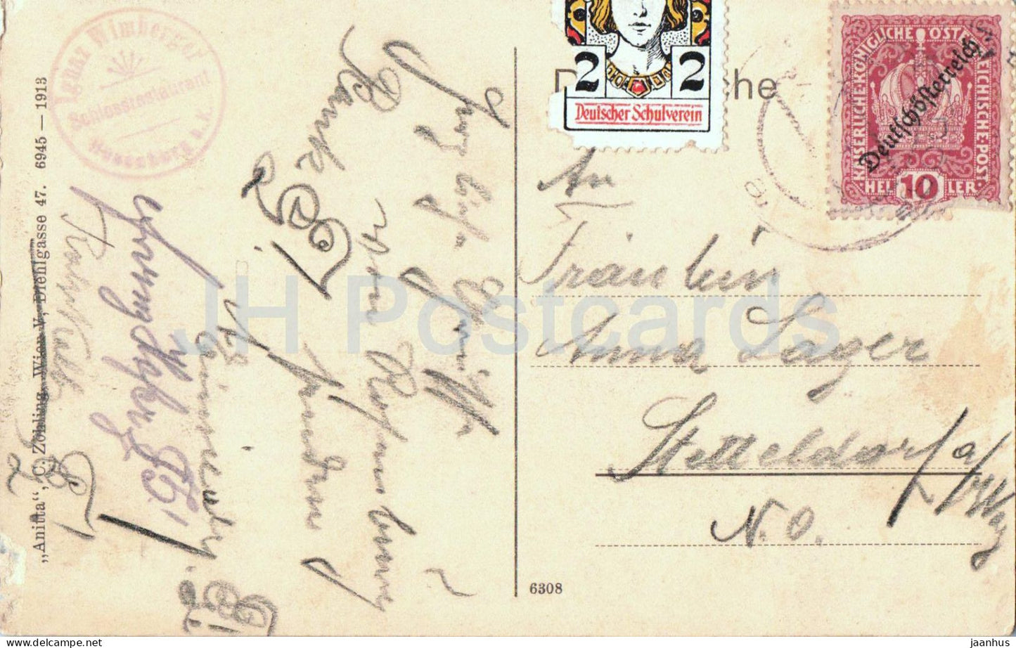 Schloss Rosenburg - Castle view - No. 6308 - old postcard - 1913 - Austria - used