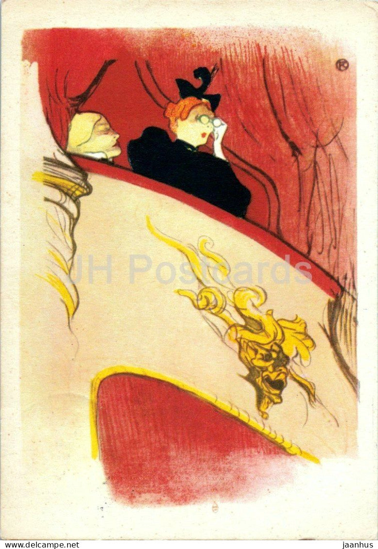 lithograph by Henri de Toulouse-Lautrec - Programme for the Theatre Libre - 184 - French art - 1961 - France - used - JH Postcards