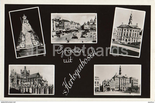 Groeten uit s Hertogenbosch - Greetings - multiview - old postcard - 748 - 1950s - Netherlands - unused - JH Postcards