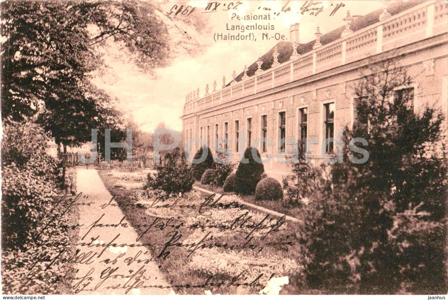 Pensionat Langenlois - pansionat - Haindorf - N.-Oe. - Architecture - No. 8 - old postcard - 1915 - Austria - used - JH Postcards