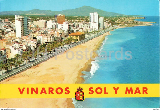 Vinaroz - Castellon - Vista Aerea - aerial view - beach - 13 - 1988 - Spain - used - JH Postcards