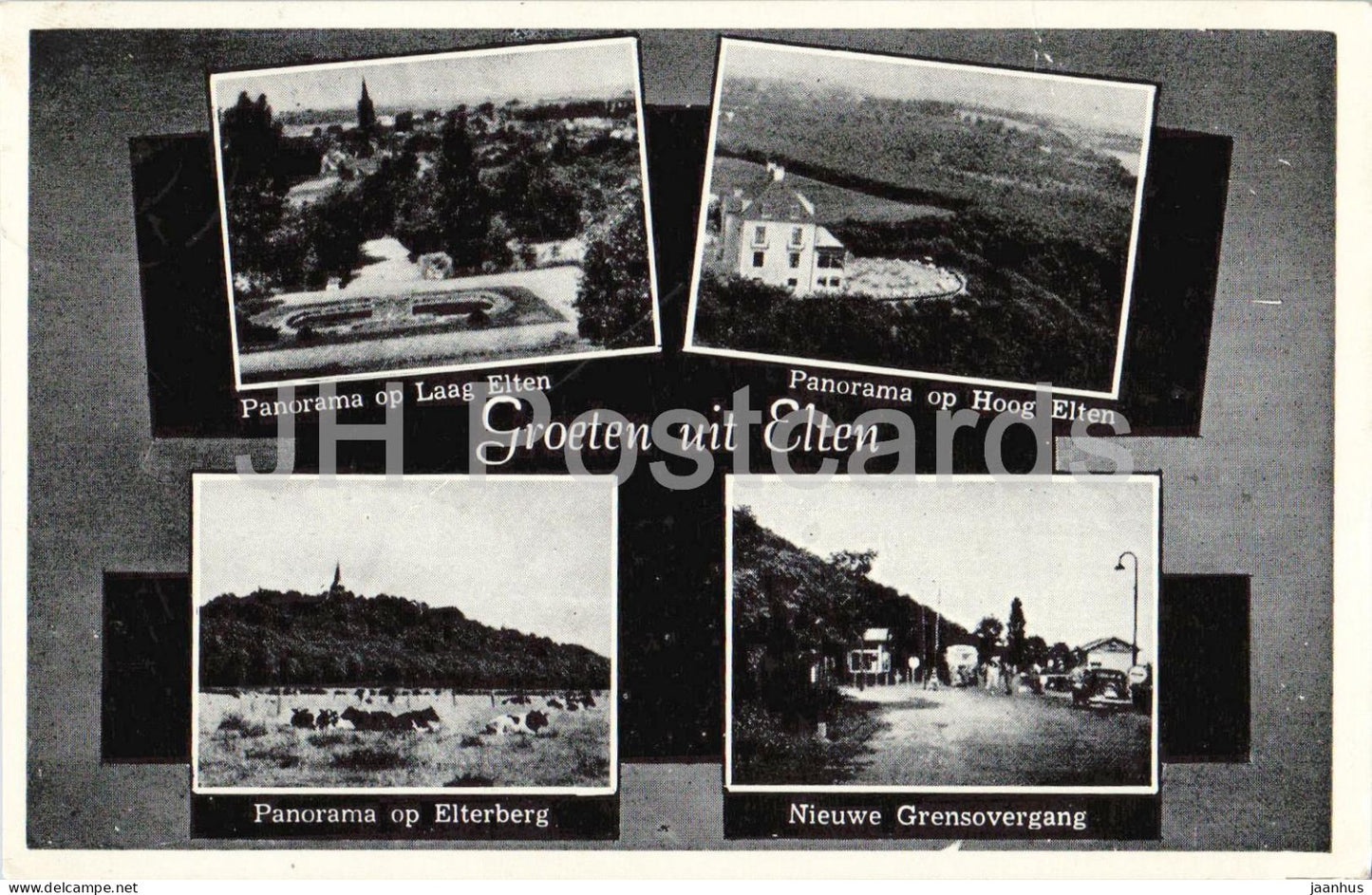 Groeten uit Elten - Greetings - panorama - border crossing - old postcard - 1960 - Germany - used - JH Postcards