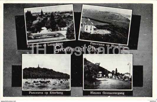Groeten uit Elten - Greetings - panorama - border crossing - old postcard - 1960 - Germany - used - JH Postcards