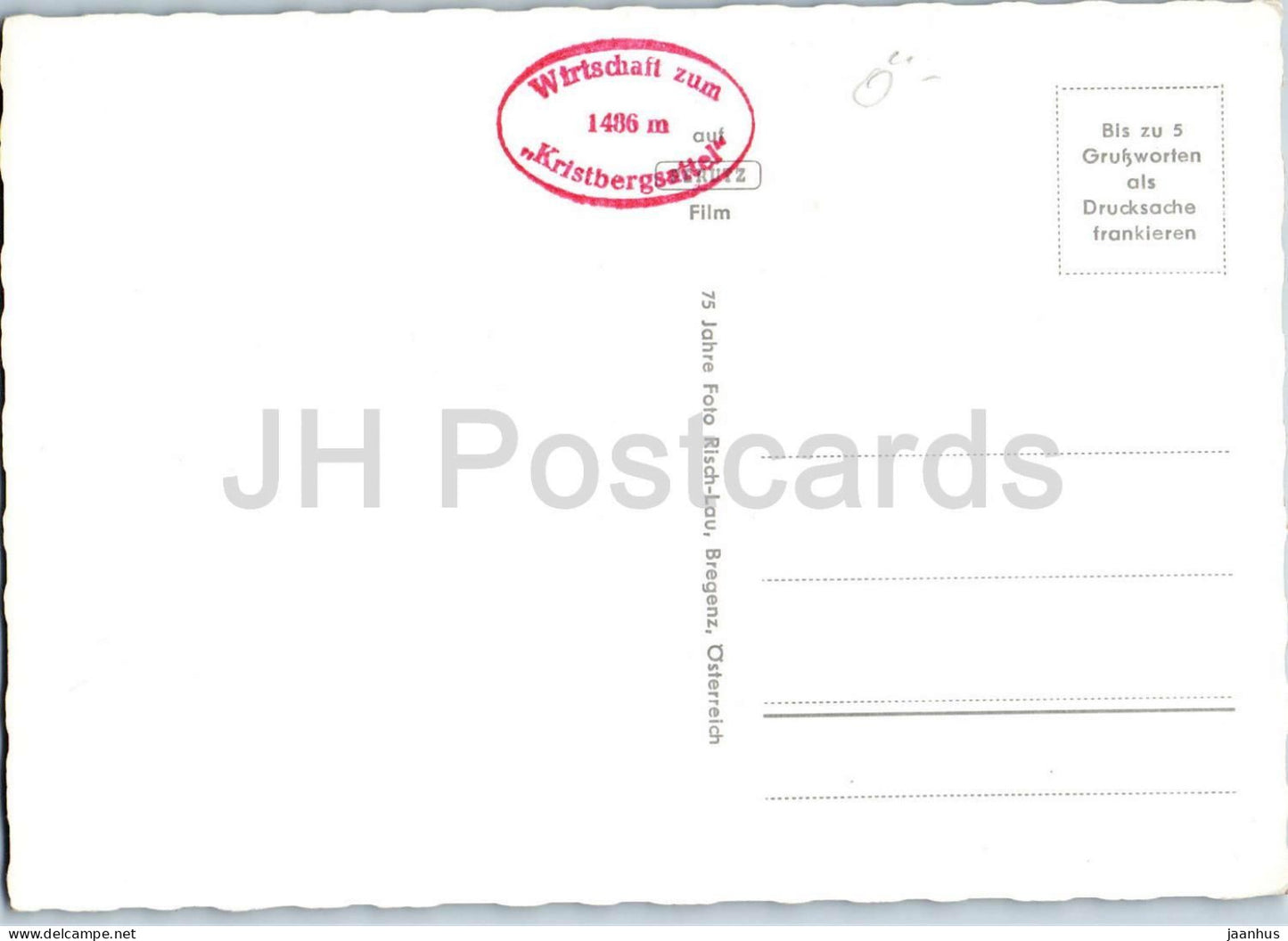Kristberg geg. Ratikon - alpine village - mountain valley - church - panorama - 941 - old postcard - Austria - unused