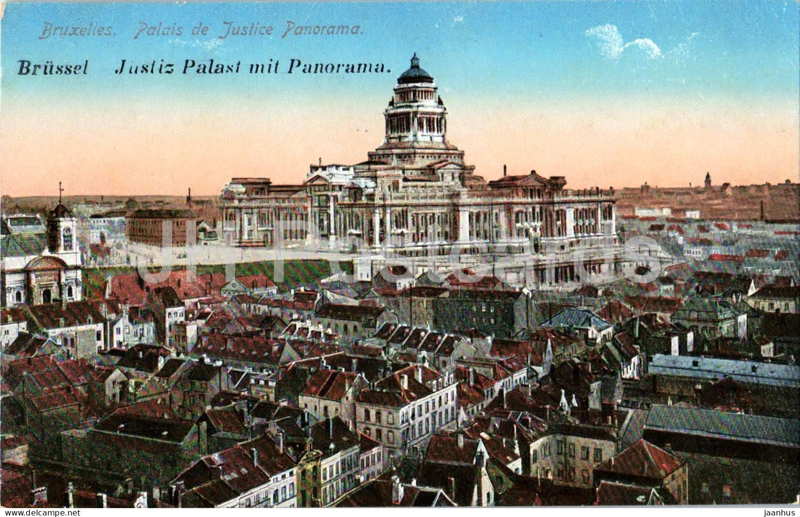 Bruxelles - Brussels - Palais de Justice Panorama - Justizpalast mit Panorama - old postcard - Belgium - unused - JH Postcards