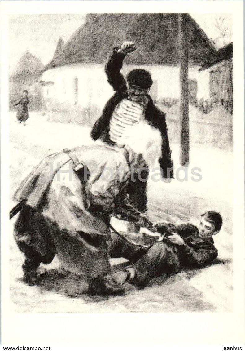 How the Steel Was Tempered by Ostrovsky - Liberation of Zhukhray - illustration - 1974 - Russia USSR - unused - JH Postcards