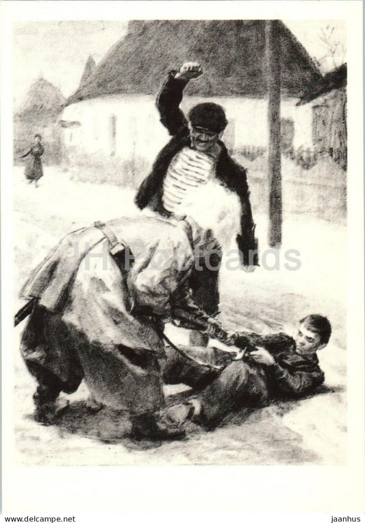 How the Steel Was Tempered by Ostrovsky - Liberation of Zhukhray - illustration - 1974 - Russia USSR - unused - JH Postcards
