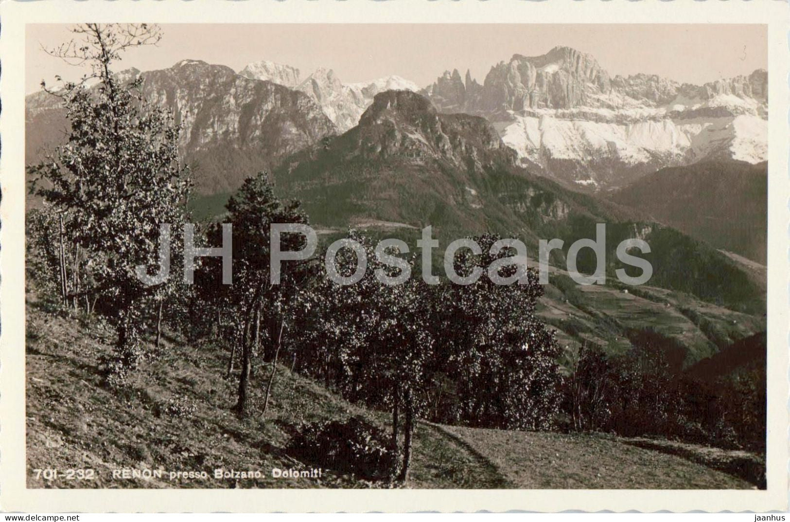 Renon presso Bolzano - Dolomiti - Dolomite mountains - panorama - 701-232 - old postcard - 1950 - Italy - unused - JH Postcards