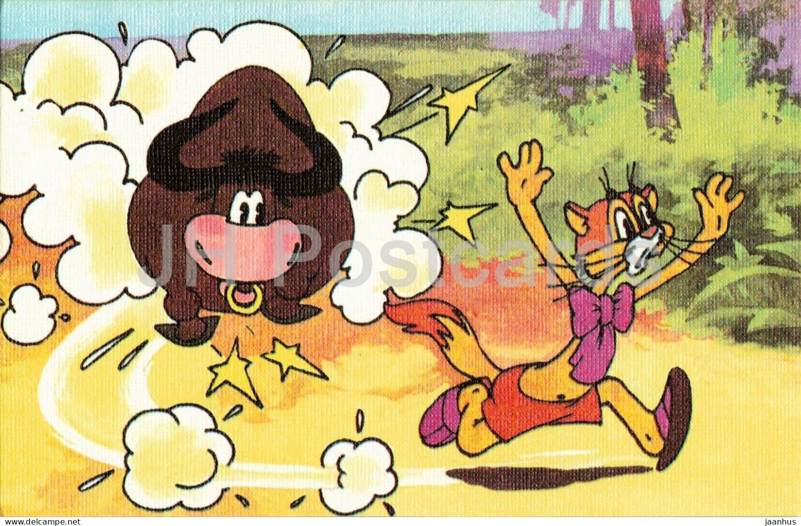 Leopold the Cat and the pirate mice - mouse - illustration - 11 - Russian cartoon art - 1986 - Russia - USSR - unused - JH Postcards