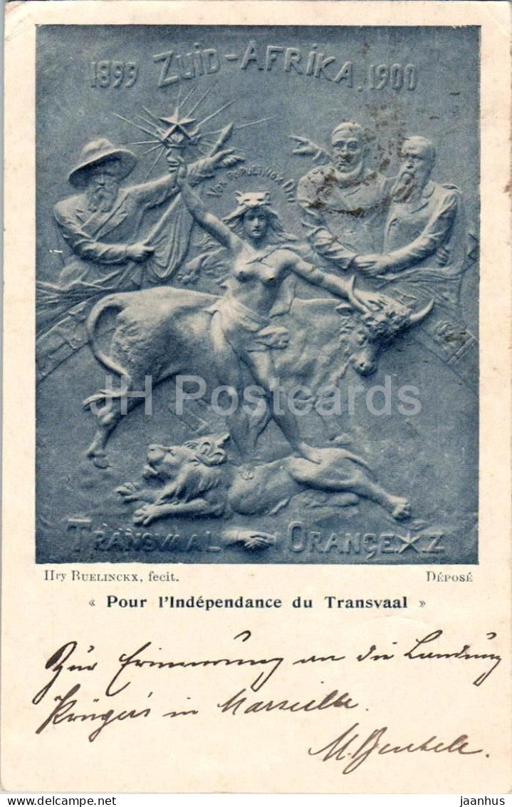1899 Zuid-Afrika 1900 - Pour l’Independance du Transvaal - Boer War - old postcard - 1900 - South Africa - used - JH Postcards