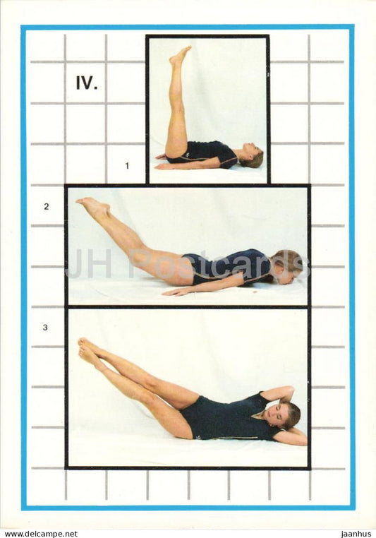Dynamic Yoga Exercises - Loma Viloma 3 - Yoga - gymnastics instruction card - 1990 - Slovakia - Czechoslovakia - unused - JH Postcards