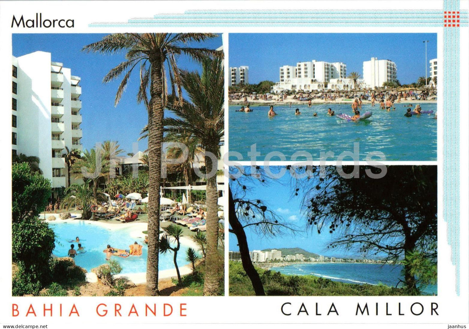 Mallorca Bahia Grande Cala Millor - Hipotels - hotel pool - beach apartments - multiview - Spain - used - JH Postcards