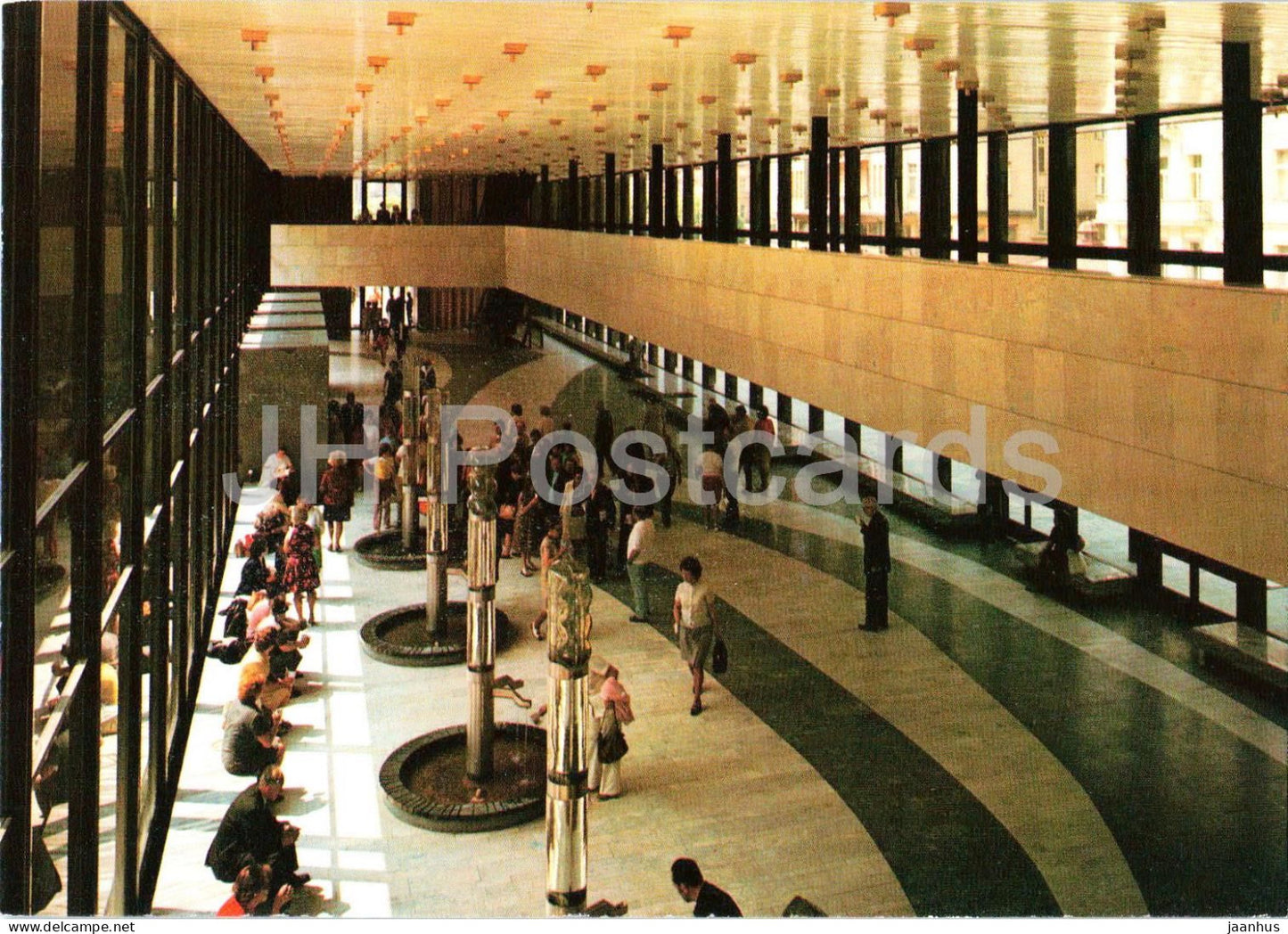 Karlovy Vary - Yuri Gagarin Colonnade - modern architecture - interior - Czech Republic - Czechoslovakia - unused - JH Postcards
