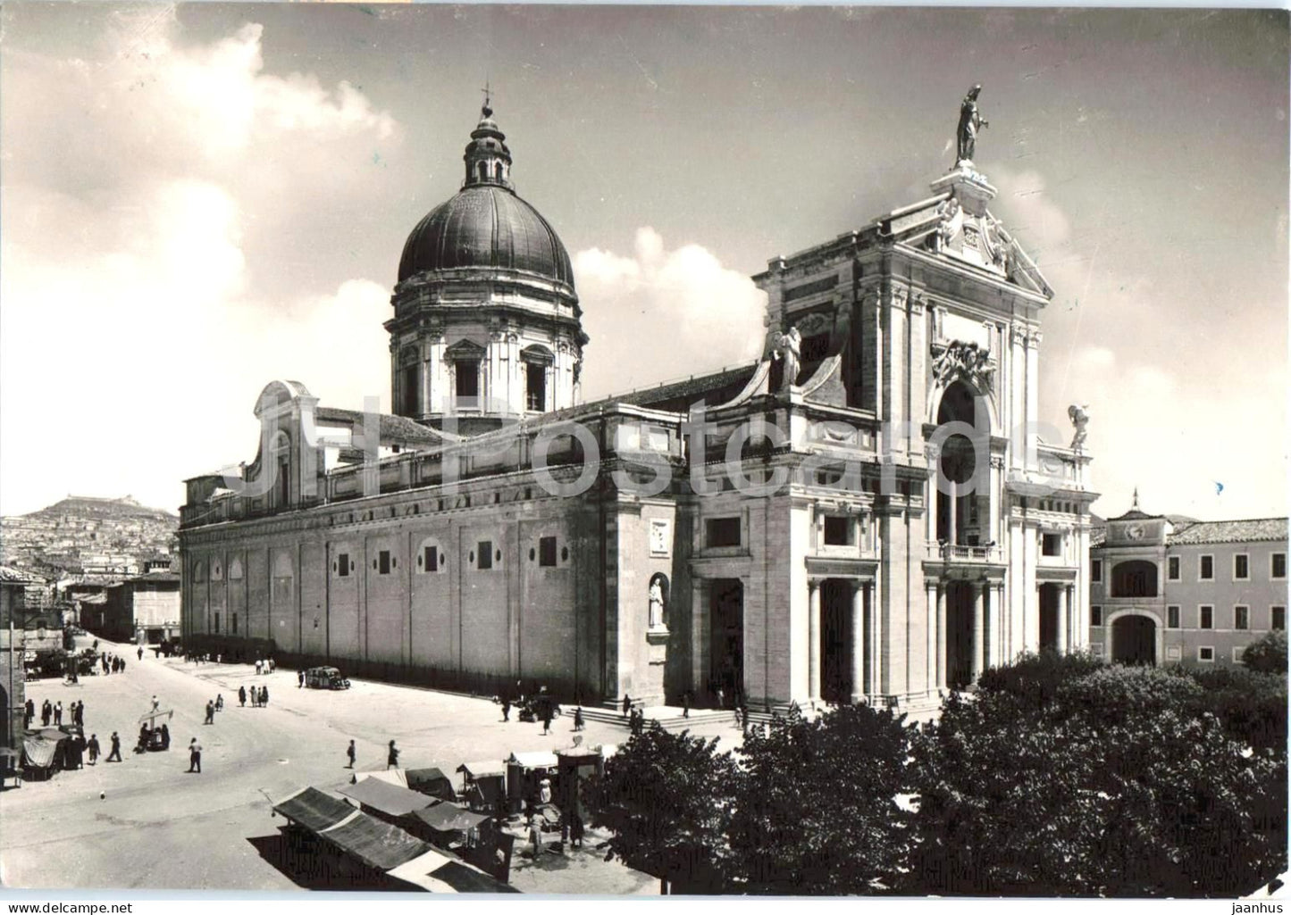 Assisi - Basilica Patriarcale di S. Maria degli Angeli - Il Roseto - cathedral - old postcard - 1958 - Italy - used - JH Postcards