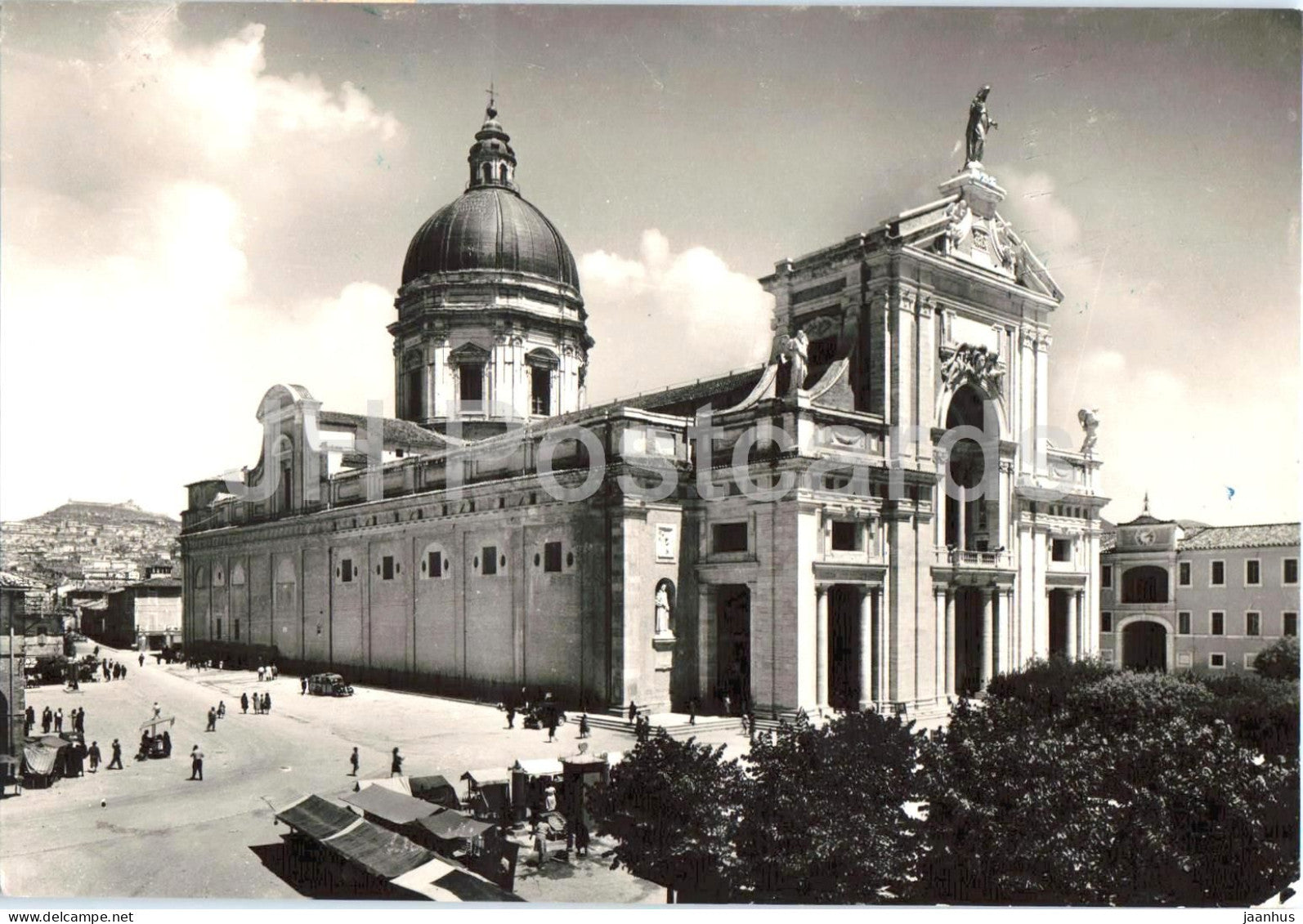 Assisi - Basilica Patriarcale di S. Maria degli Angeli - Il Roseto - cathedral - old postcard - 1958 - Italy - used - JH Postcards
