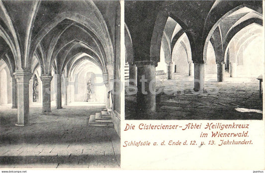 Die Cistercienser Abtei Heiligenkreuz im Wienerwald - monastery interior - old postcard - 1906 - Austria - used - JH Postcards