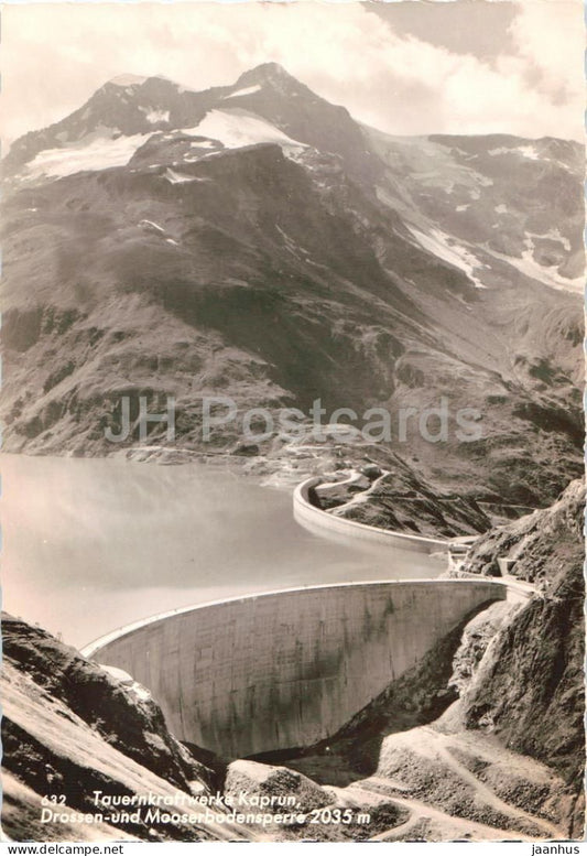 Tauernkraftwerke Kaprun - Drossen und Mooserbodensperre - dam - power plant - 632 - old postcard - Austria - unused - JH Postcards