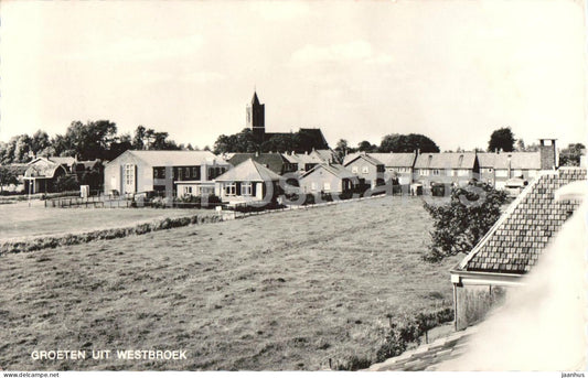 Groeten uit Westbroek - Greetings - village church rural view - 768 - 1975 - Netherlands - used - JH Postcards