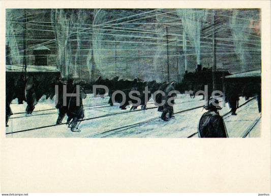 How the Steel Was Tempered by Ostrovsky - Lenin has died - illustration - 1974 - Russia USSR - unused - JH Postcards