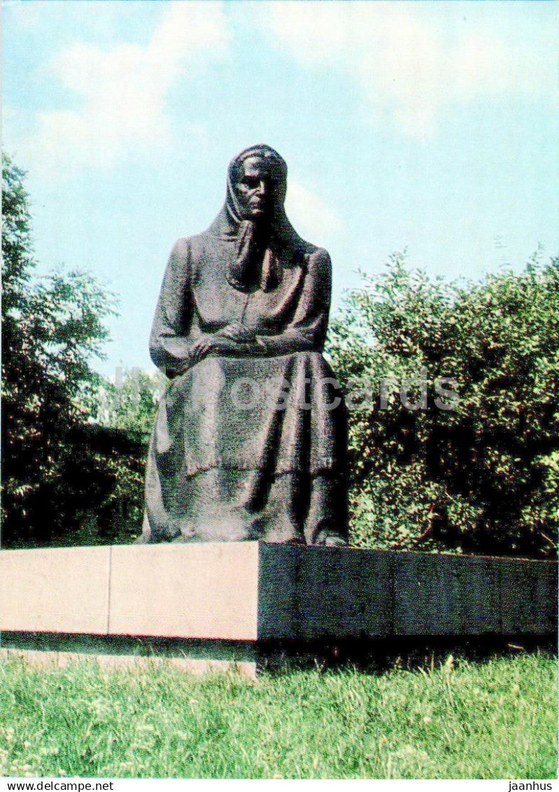 Vilnius - Monument to Lithuanian writer Zemaite - postal stationery - 1974 - Lithuania USSR - unused - JH Postcards