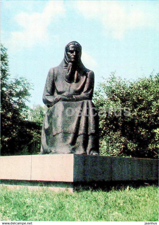 Vilnius - Monument to Lithuanian writer Zemaite - postal stationery - 1974 - Lithuania USSR - unused - JH Postcards