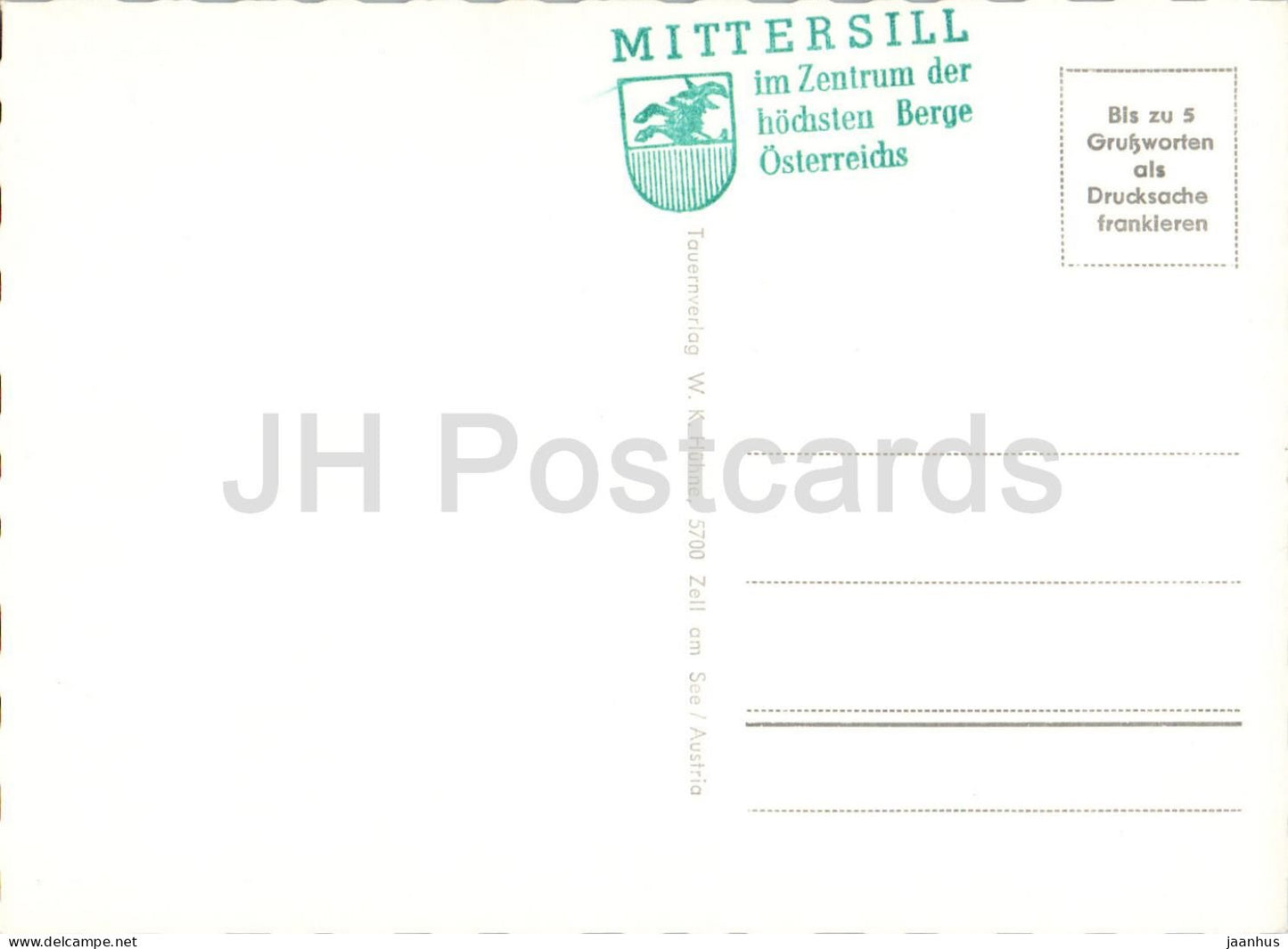 Grusse vom Pass Thurn - Salzburg - Tirol - Resterhöhe - Sessellift - Seilbahn - 1112 - alte Postkarte - Österreich - unbenutzt 