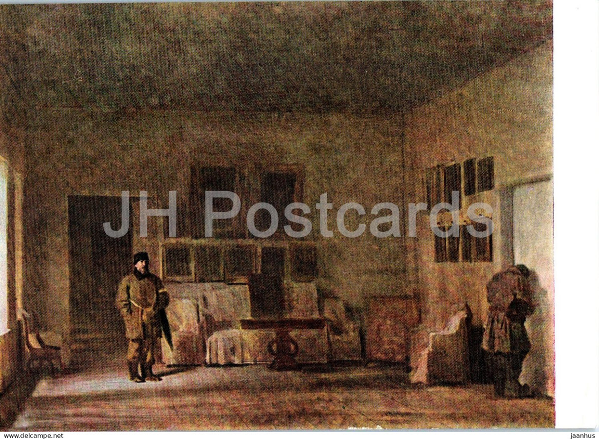 painting by Ivan Kramskoy - In an Old House - Russian art - 1967 - Russia USSR - unused - JH Postcards