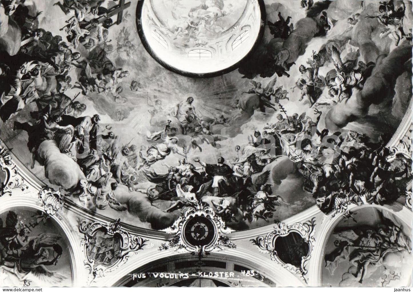 Aus Volders - Kloster - monastery - interior - 485 - old postcard - Austria - unused - JH Postcards