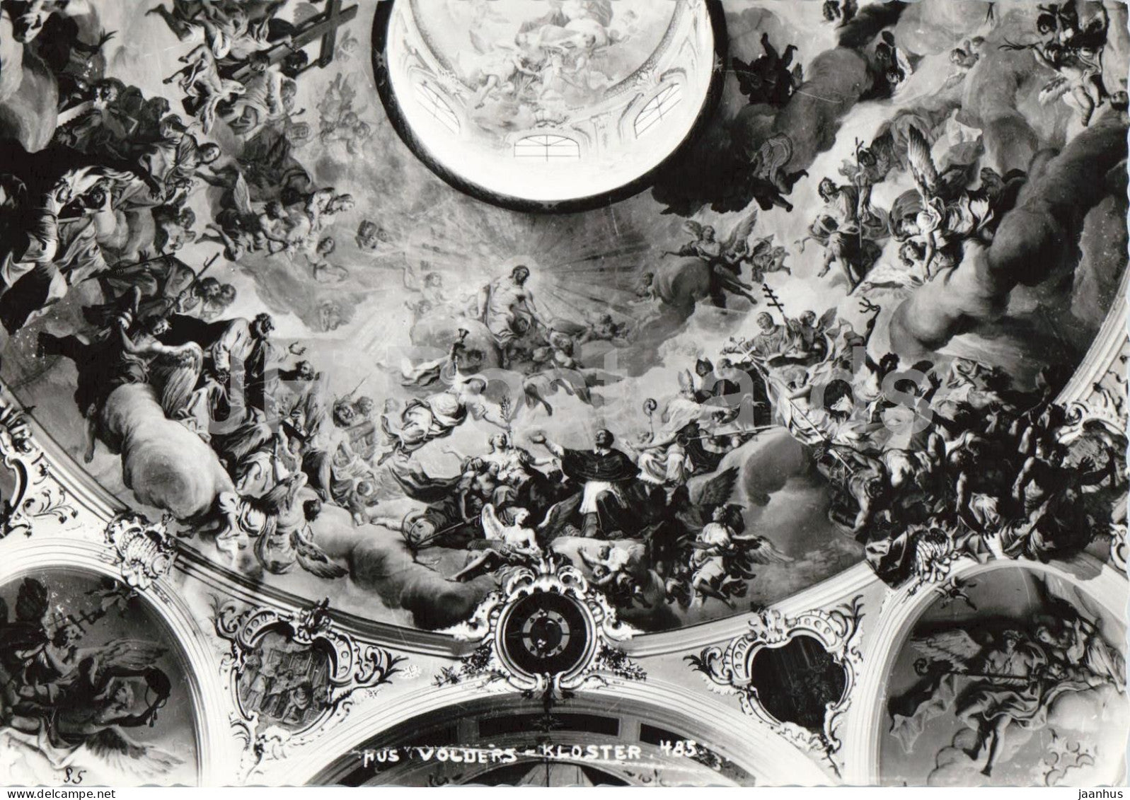 Aus Volders - Kloster - monastery - interior - 485 - old postcard - Austria - unused - JH Postcards