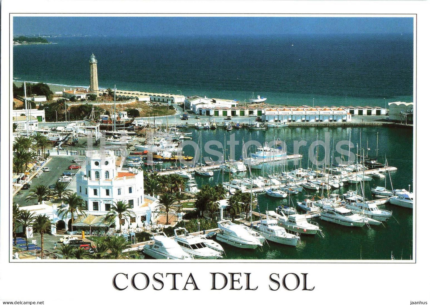 Costa del Sol Estepona - marina - lighthouse - harbour - boat - yacht - CS 96 - 1999 - Spain - used - JH Postcards
