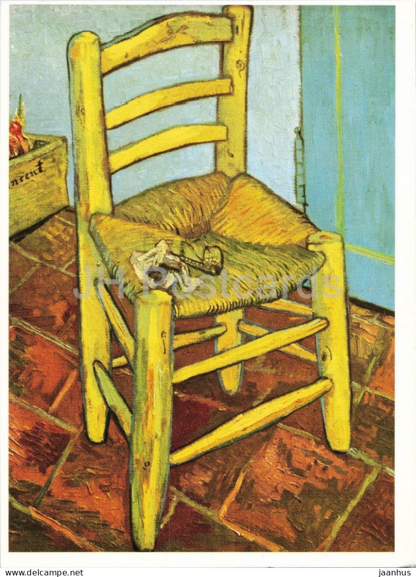painting by Vincent van Gogh - The Yellow Chair - Dutch art - 2004 - United Kingdom - unused - JH Postcards