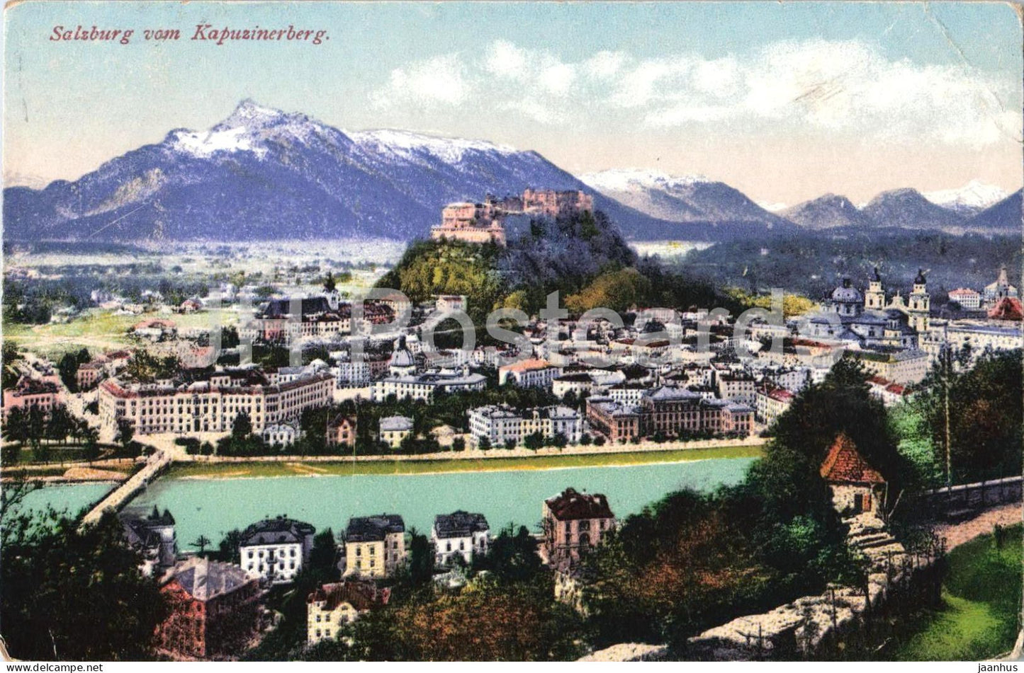 Salzburg vom Kapuzinerberg - 11358 - old postcard - 1922 - Austria - used - JH Postcards