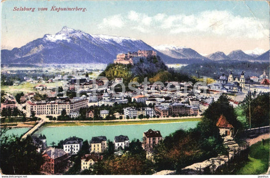 Salzburg vom Kapuzinerberg - 11358 - old postcard - 1922 - Austria - used - JH Postcards