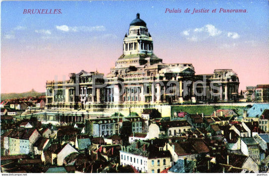 Bruxelles - Brussels - Palais de Justice et Panorama - Palace of Justice and Panorama - old postcard - Belgium - used - JH Postcards