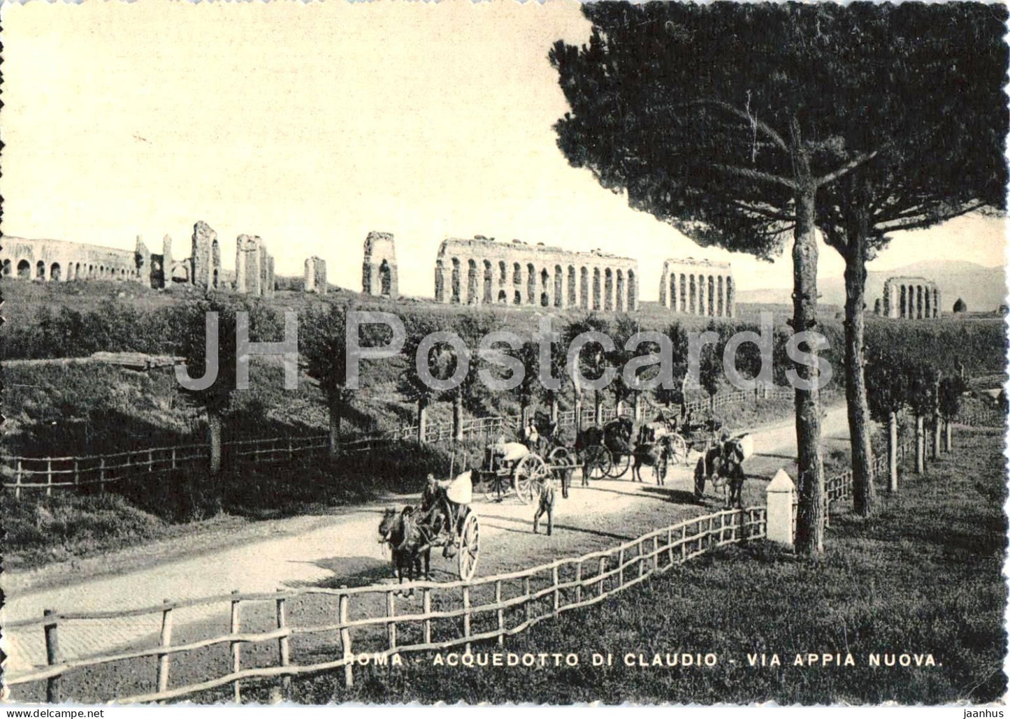Roma - Rome - Acquedotto di Claudio - Via Appia Nuova - Aqueduct of Claudius - old postcard - Italy - unused - JH Postcards