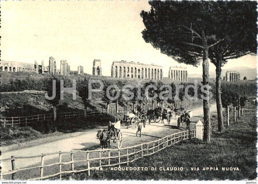 Roma - Rome - Acquedotto di Claudio - Via Appia Nuova - Aqueduct of Claudius - old postcard - Italy - unused - JH Postcards