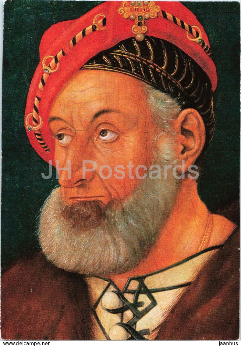 painting by Hans Baldung Grien - Markgraf - Margrave Christoph I of Baden - German art - 6065 - Germany - unused - JH Postcards